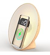 COLSUR Sunrise Alarm Clock Wake Up Light,Bluetooth Speaker,Wireless Charging,White Noise,Bedside ...