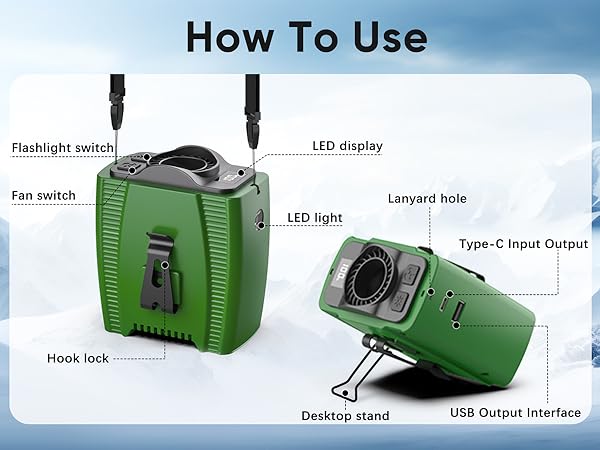 portable waist fan