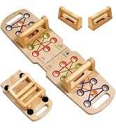 Pushup Plate,Portable 14 in 1 Muscle Builder,Solid Wood Pushup Handle,Pectoral Red Biceps Strengt...