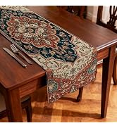 Nuxovilar Vintage Persian Flax Table Runner 13x72 Inches - Persian Style Table Runner for Formal ...