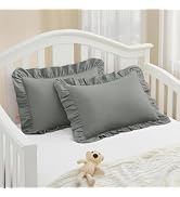 KKJIAF Cotton Toddler Pillowcase 13"x18" Set of 2, Soft & Breathable Toddler Pillow Cover, Envelo...
