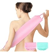 Back Scrubber for Shower,WOVTE 2 Pack Stretchable Nylon Exfoliating Body Scrubber Washcloth Towel...