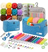 Yarniss Crochet Kits for Beginners - 840 Yards Yarn for Crocheting with 14 Size Hooks 2.0-10.0mm,...