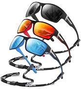 DEMIKOS Polarized Running Sunglasses Men:Cycling Sun Glasses for Mens Womens Sports Sunglasses fo...