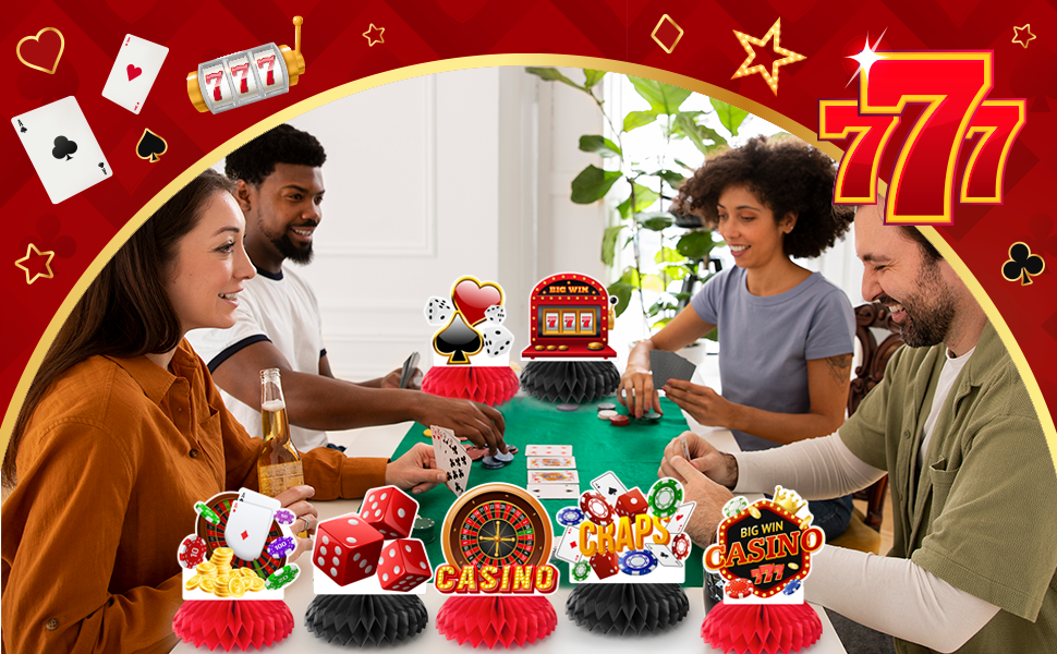 casino centerpiece table decorations