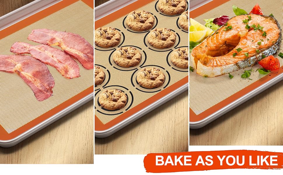 Silicone Baking matsg sheet set