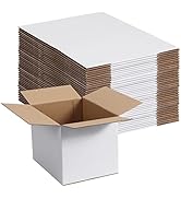 SPEPLA 40 Pack Small Shipping Boxes 8x6x6 Inches, White Corrugated Cardboard Mailing Boxes for Sh...