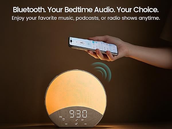 Glocusent N17 Sound Machine with Clock And Bluetooth