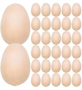 200pcs Mini Wooden Eggs Unfinished Easter Eggs DIY Unpainted Egg Model Artificial Eggs for DIY Pa...