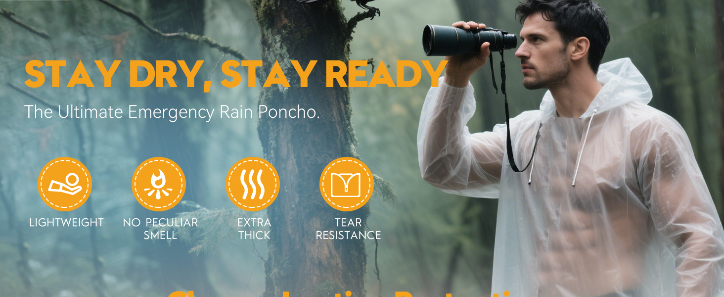 Perfect for Emergencies - Stash in cars, offices, or kits for unexpected downpours.