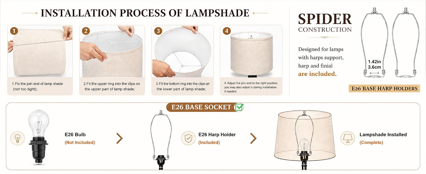INSTALLATION PROCESS OF LAMPSHADE