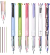 Four Candies 6 PCS Multicolor Pen, 0.5mm Colored Pens, 4-in-1 Multicolor Ink Pens, 18 Colors Retr...