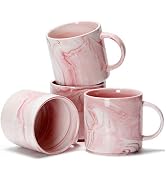 Smilatte 12 oz Stackable Coffee Mugs for Office, M101 Novelty Marble Ceramic Tea Cups for Boy Gir...