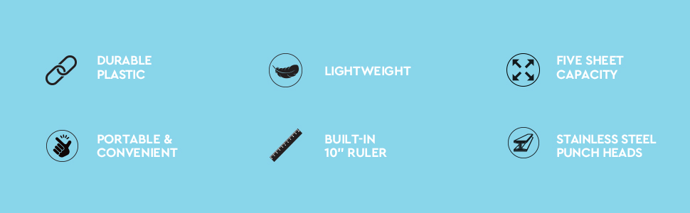 portable 3 hole paper punch