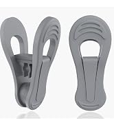 TOFIIGREM Grey Hanger Clips 50 PCS, Multi-Purpose Plastic Clips Perfect for Velvet Hanger Plastic...
