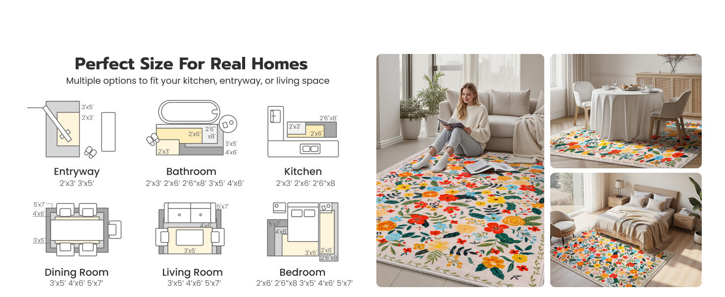 rug for living room bedroom dining room