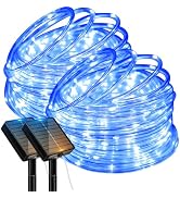 btfarm 2 Pack Solar Rope Lights Outdoor, Total 92FT 240LED Solar String Lights Outside Waterproof...