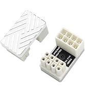 WLGQ 180-Degree Angled 8-Pin GPU Power Extension Adapter - Aluminum Alloy Cooling Shell with Ther...