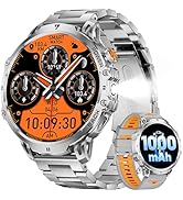 LIGE Military Smart Watches for Men(2 Bands),1000mAh/1.85" HD Large Screen Smartwatch, Flashlight...