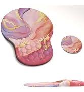 Ospelelf Ergonomic Mouse Pad with Wrist Rest, Non-deformable Memory Foam Material, and Non-Slip P...