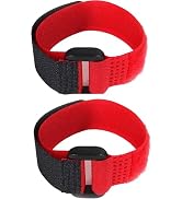 2Pcs Black and Red Crow Rooster Collars, Neck Belt for Roosters Cockerel Velcro Rooster Collar, C...