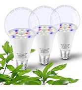 Grow Light Bulbs for Indoor Plants Full Spectrum,E26 A19 Grow LED Lamp Bulb 10W with Balanced Spe...