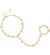 18K Gold Plated Chain Bracelet for Women, Elegant Dainty Adjustable Link Bracelet, Gift for Her, ...