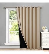 NICETOWN Thermal Insulated 100% Blackout Curtains, Noise Reducing Performance Slider Curtain Pane...