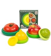 Food Huggers 5pc Reusable Silicone Food Savers | BPA Free | Plastic Free Food Storage | Dishwashe...