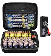 Comecase Hard Battery Organizer Storage Box Carrying Case Bag - Holds 80 Batteries AA AAA C D - -...