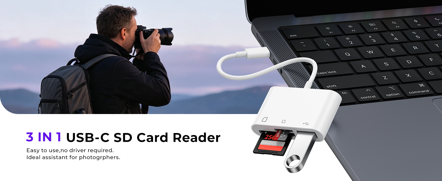 USB C to SD Card Reader