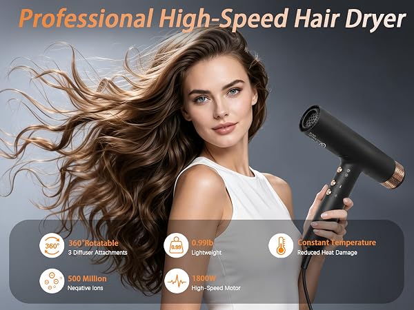 Professional High-Speed Hair Dryer