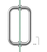 PalpitateC 8" Glass Shower Door Handle Back to Back Glass Door Pull Handle Replacement for 1/4" t...