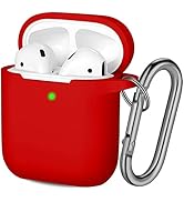 Hamile Compatible with AirPods Case Cover, Soft Silicone Protective Skin (Front LED Visible) Desi...
