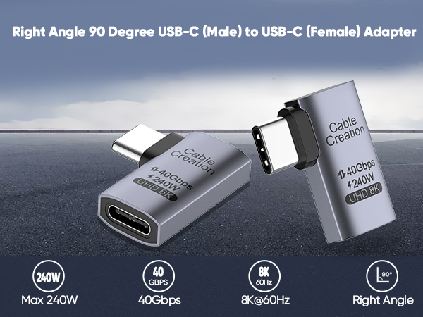 Right Angle USB C Adapter