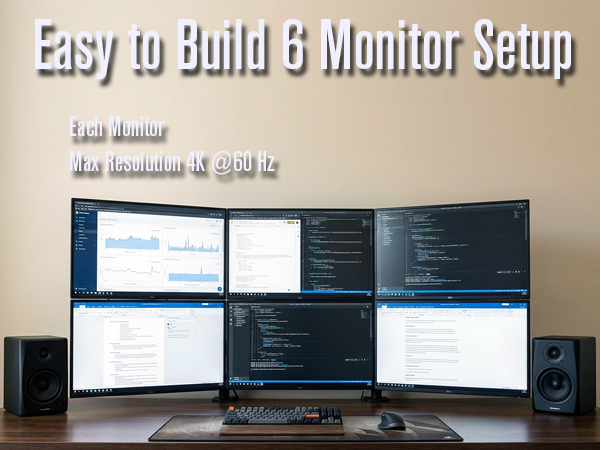 Easy to build 6 displays setup small