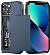 Nvollnoe for iPhone 13 Mini Case with Card Holder Heavy Duty Protective Dual Layer Shockproof Hid...