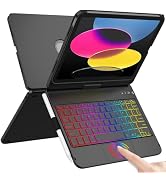 Touch Keyboard Case for iPad A16 11th Generation 2025/10th Generation 10.9 inch 2022,360° Rotatab...