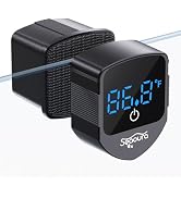 SEAOURA 2-in-1 Aquarium Magnetic Cleaner with Digital Aquariums Thermometer, Fish Mini Magnets Br...