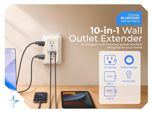 outlet extender wall extension outlet extender apartment essentials multi plug