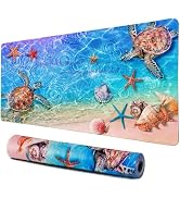 Lokigo Sea Turtle Desk Pad, Waterproof Large Mouse Pad for Desk Keyboard Writing Mat with Non-Sli...
