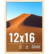 LaVie Home 12x16 Picture Frame for Wall Display, 12x16 Oak Picture Frame with HD Plexiglas, 12 x ...