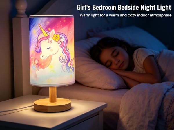 Girl's Bedroom Bedside Table Lamp