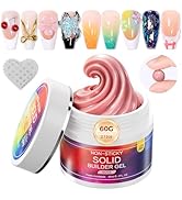 GELLAKTIK 60g Solid Builder Nail Gel with 3D Sculpting Mold, Non-Sticky Hand Carving Gel for Nail...
