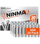 NINMAX Lithium Triple A Batteries, 1.5V 1350mAh Longest Lasting AAA Batteries 24 Pack, Not AA, No...