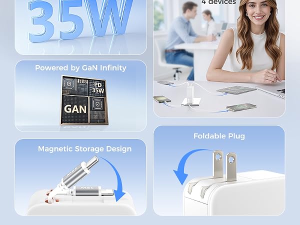 retractable wall charger plug