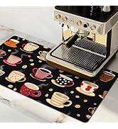 Dish Drying Mat Large Coffee Mat Absorbent Drying Mat for Kitchen Counter Coffee Bar Accessories ...