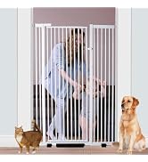 Rgqphantom 59 inch Extra Tall Pet Gate Baby Gate,29.13"-42.08" Extra Wide Pressure Mounted Walk T...