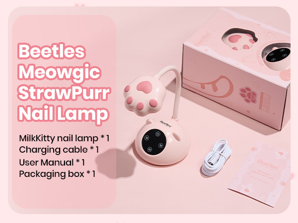 Beetles Gooseneck UV Nail Lamp - Meowgic MilkKitty Mini LED Nail Light