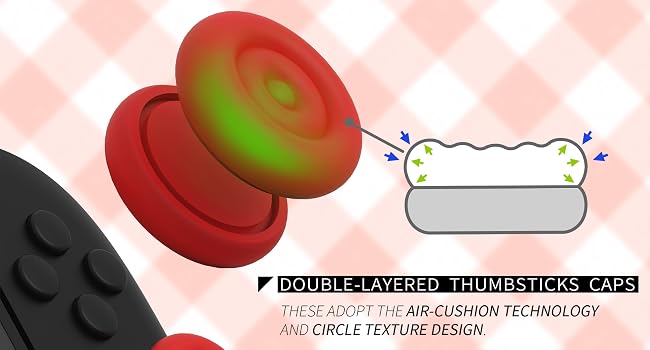 PlayVital for Switch 2 Thumbs Cushion Caps Thumb Grips